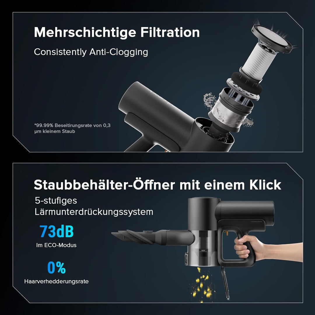 roborock F25 ACE Combo Nass Trockensauger, 5-in-1 Kabelloser Staubsauger, 20.000 Pa Absaugleistung,