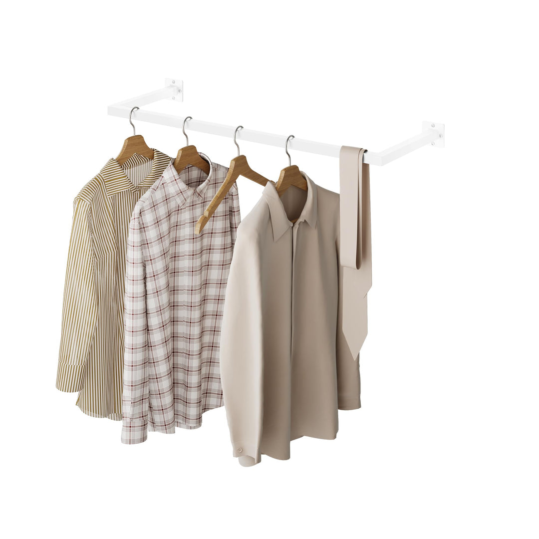 Kleiderstange Wandmontage, Garderobe Rohr industrial, für Flur Küche Wohnzimmer Badezimmer, 94 cm, W