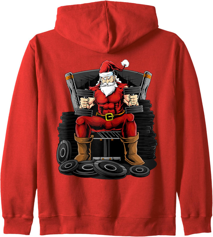 Trainieren Weihnachtsmann Gewichtheber Kapuzenjacke