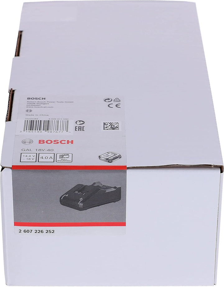 Bosch Professional Multivolt Schnellladegerät GAL 18V-40 (Uni, zur Verwendung mit allen Bosch 18V-Ak
