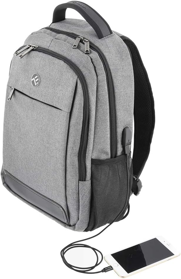 Tellur Tellur 15.6 "Notebook Backpack Companion, Porta USB, Grigio Rucksack, 47 cm, 30 liters, Grau