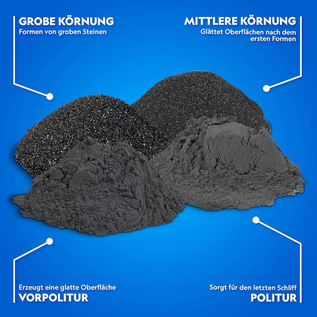 Blue Marble National Geographic Schleif- & Poliermittel Nachfüllset – Gesteinschleifmittel für Tromm