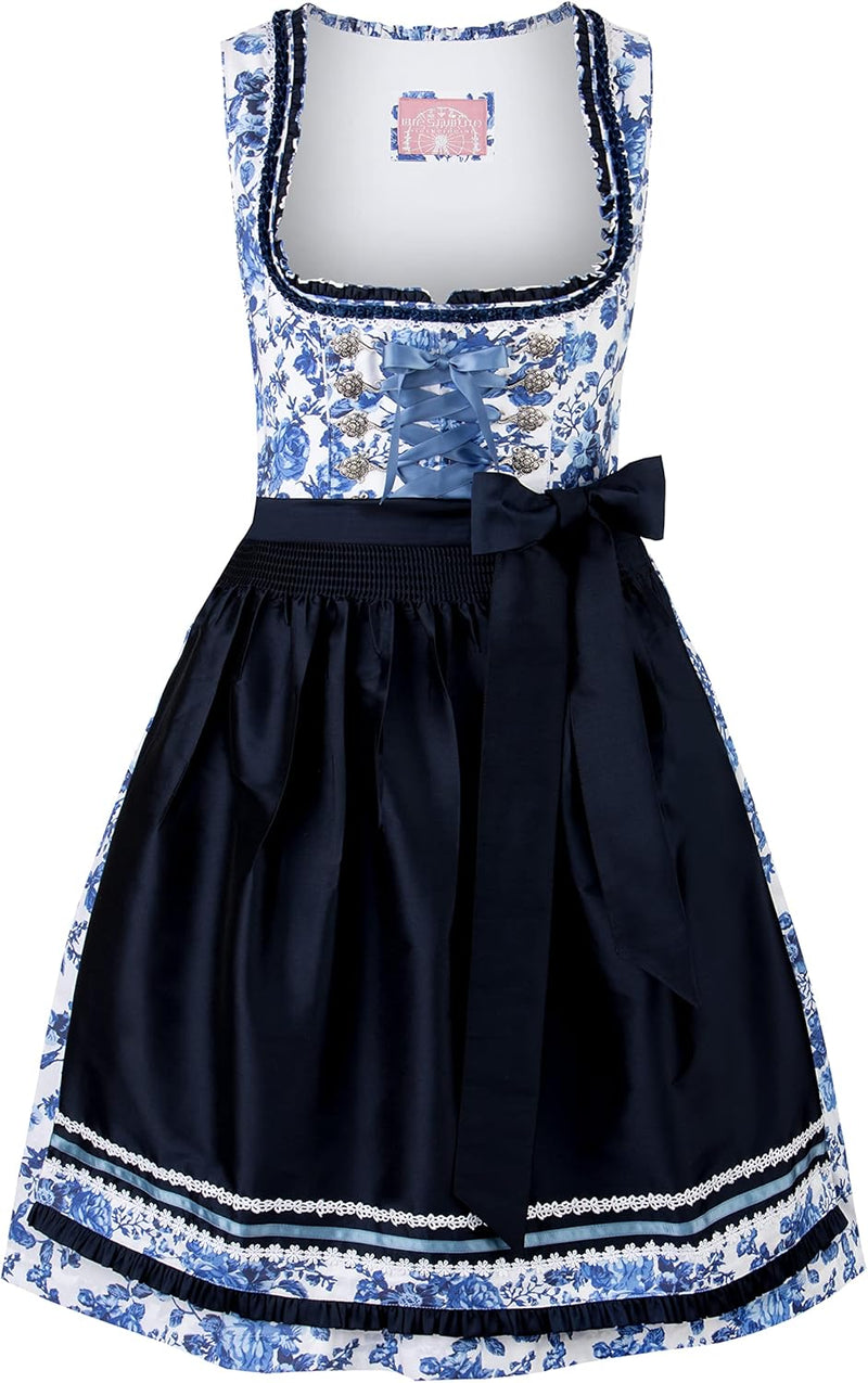 Stockerpoint Damen Dirndl Nikola Kleid für besondere Anlässe, 34 Blau