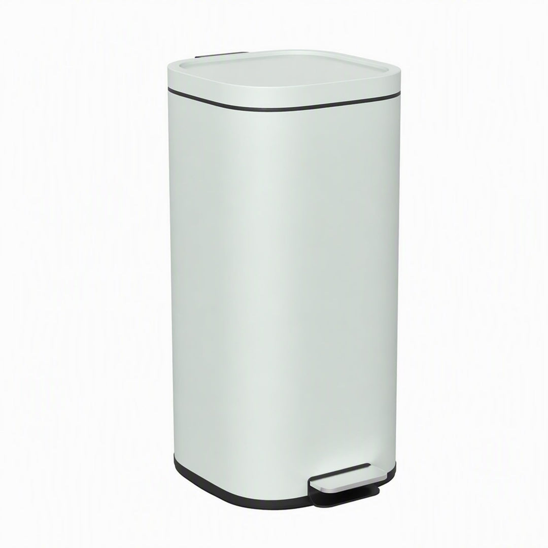 HOMCOM 30L Küchenmülleimer mit Deckel, Pedaleimer mit Soft-Close, Grün, Grün