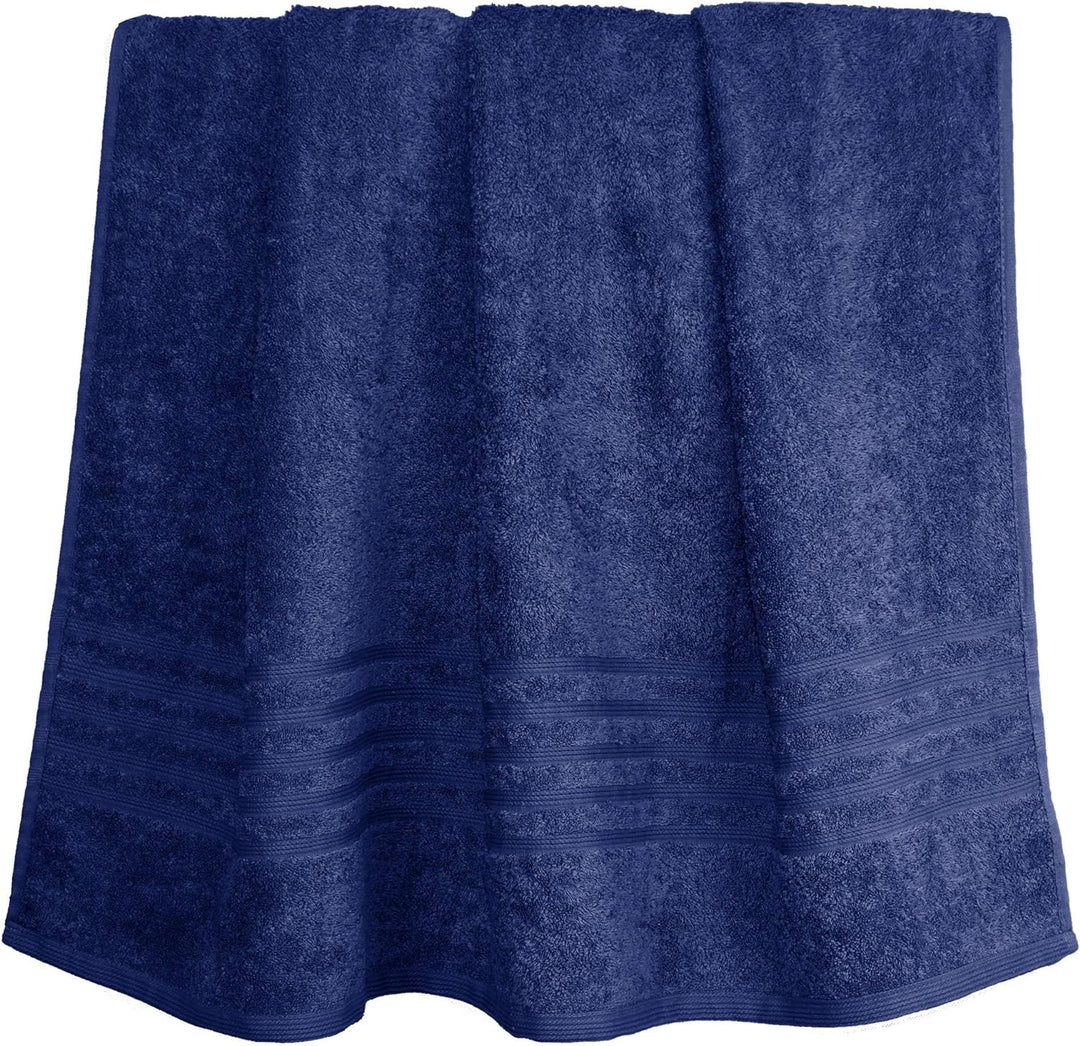Lashuma Handtuch personalisiert mit Name, Duschtuch 70x140 cm Blau - Marine, Serie: London 70 x 140