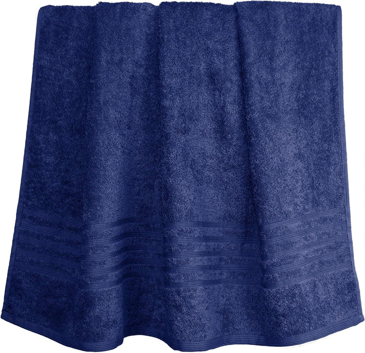 Lashuma Handtuch personalisiert mit Name, Duschtuch 70x140 cm Blau - Marine, Serie: London 70 x 140