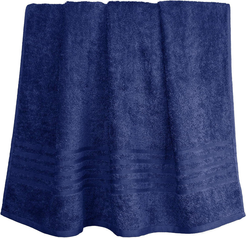 Lashuma Handtuch personalisiert mit Name, Duschtuch 70x140 cm Blau - Marine, Serie: London 70 x 140
