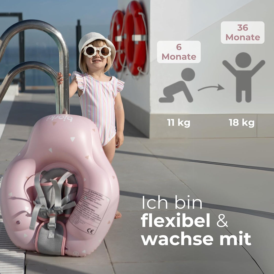 Schwimmring Baby – Stabil & sicher auf dem Wasser – Mitwachsender Schwimmreifen ab 6 Monate bis 3 Ja