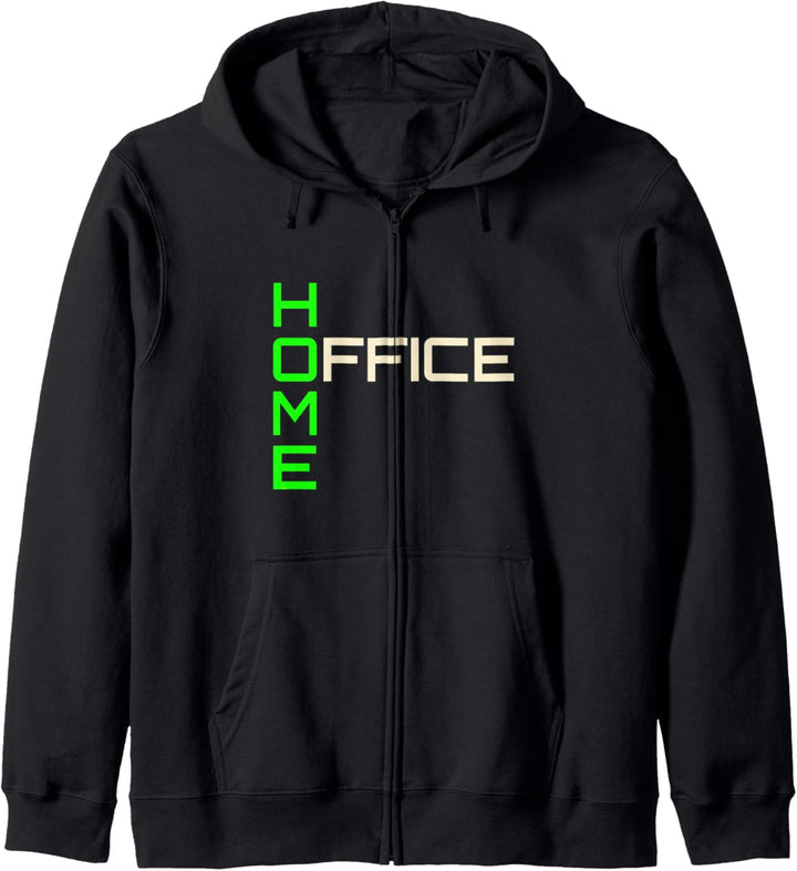 Home Office Homeoffice Heimarbeit cooles grün Design Kapuzenjacke