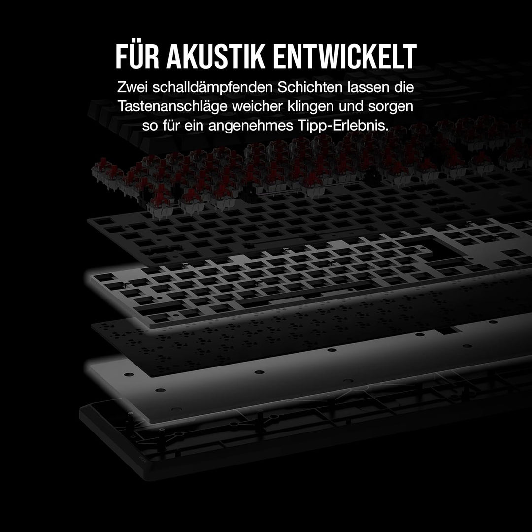 Corsair K70 CORE RGB Mechanische Gaming-Tastatur Mit Handballenauflage - Vorgeschmierte MLX Red Line