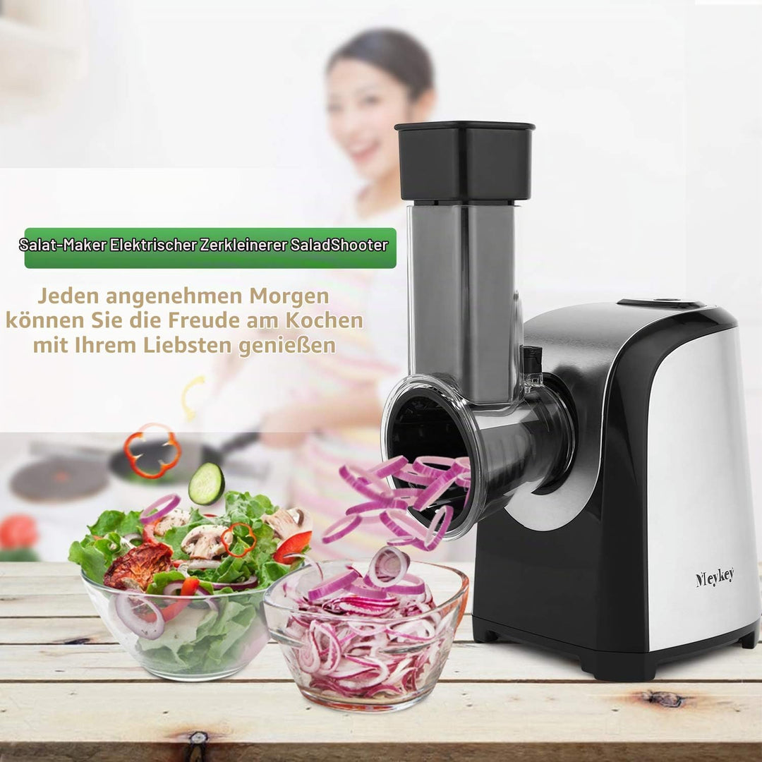 Elektrischer Gemüsehobel, Elektrisch Schnitzelwerk, Multifunktionsreibe, Gemüse Raspel, 150 Watt, Tr