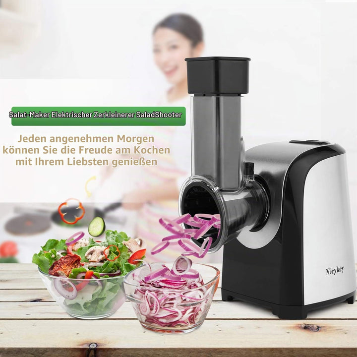 Elektrischer Gemüsehobel, Elektrisch Schnitzelwerk, Multifunktionsreibe, Gemüse Raspel, 150 Watt, Tr