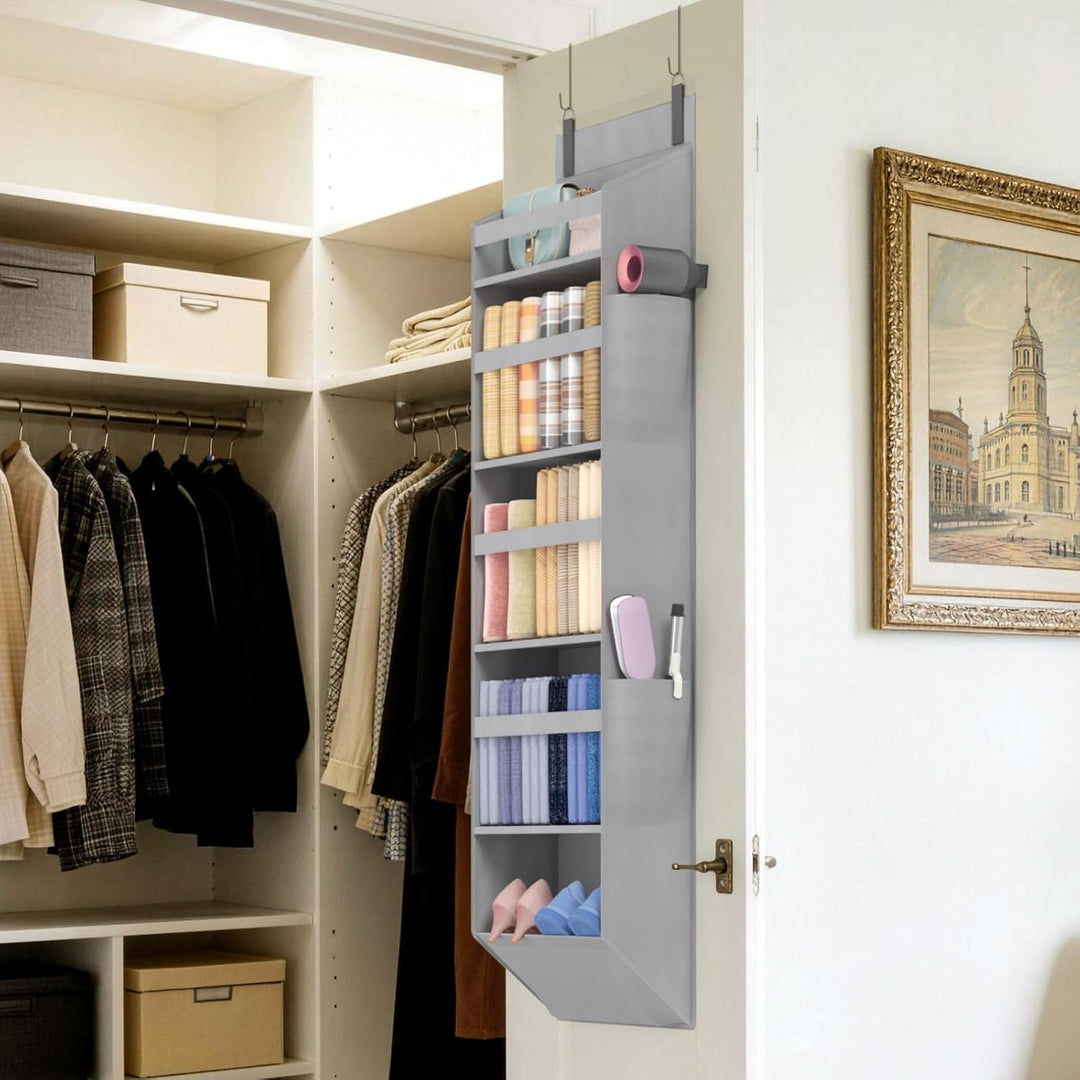 Lifewit Türorganizer Hängeorganizer, 5 Regal klar Fenster hängende Lagerung mit 4 Mesh Seitentaschen