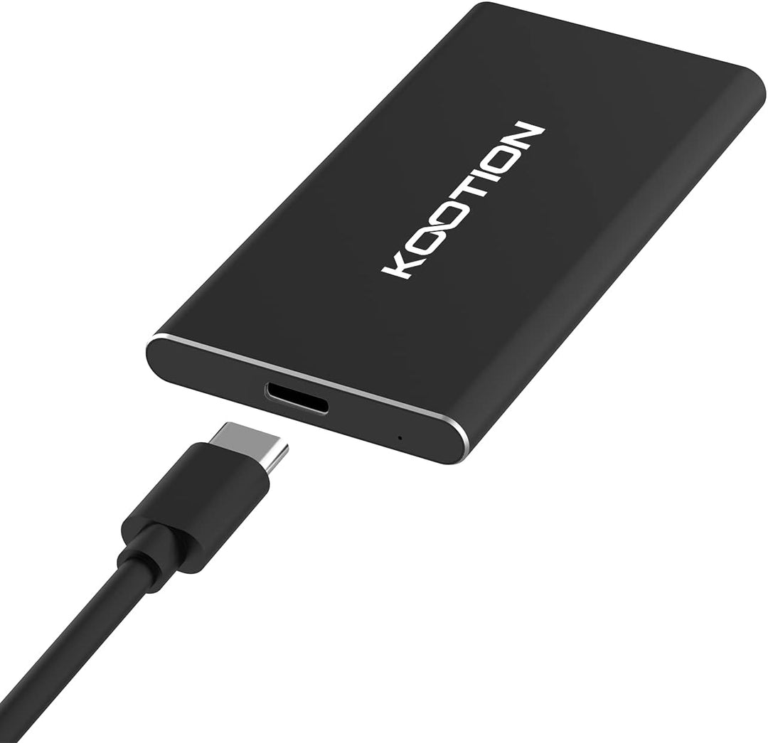 KOOTION Externe Portable SSD 250GB USB 3.1 Typ-C Schnell Solid State Drive Disk High Speed bis zu 55