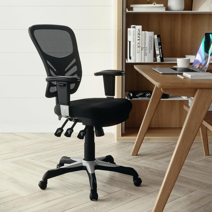 Flash Furniture Bürostuhl mit mittelhoher Rückenlehne – Ergonomischer Schreibtischstuhl mit verstell