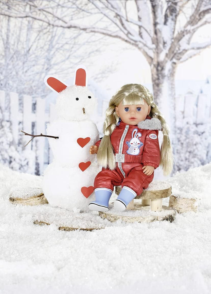 BABY born Little Schneeanzug mit Kapuze und Stiefeln für 36 cm Puppen, 833100 Zapf Creation