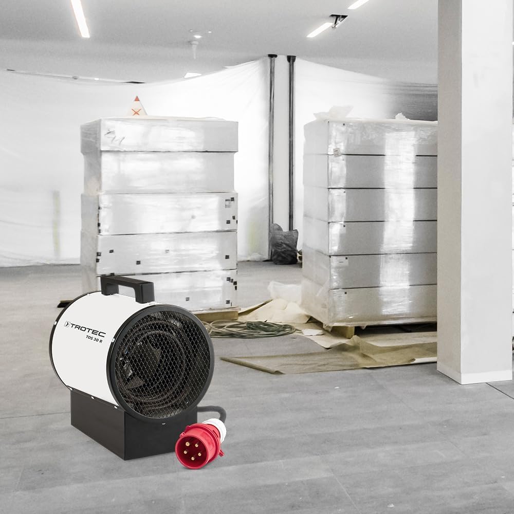 TROTEC Bauheizer TDS 30 R – Heizleistung 2,5 kW / 5 kW – Elektroheizer Luftmenge 580 m³/h – Heizlüft