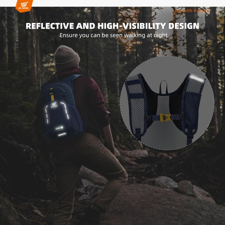 SKYSPER Wanderrucksack 15L Rucksack Klein Tagesrucksack Trekkingrucksack Travel Daypack Wandern Ruck