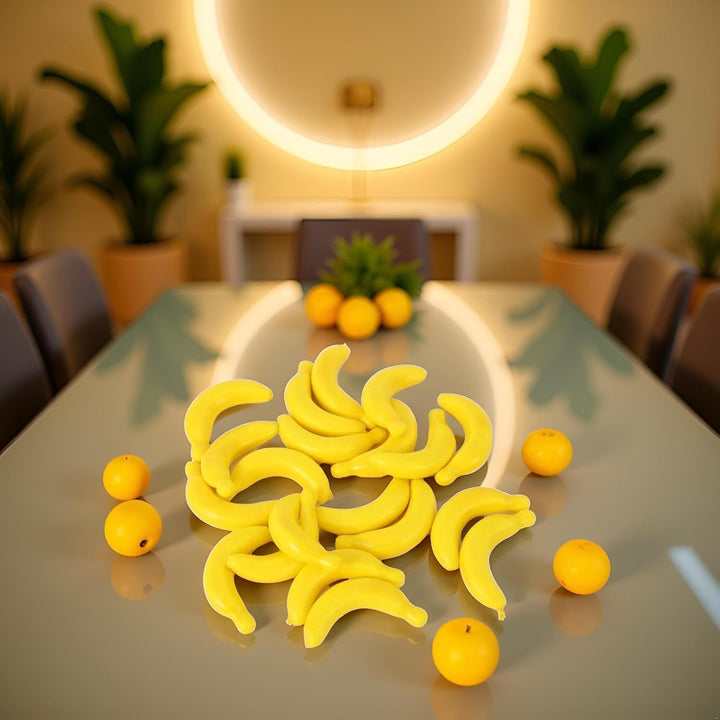 Mini-Bananen-Frucht, künstliche Bananen-Requisiten, Kunststoff-Schaumstoff, Gemüse, Obst als Party-O