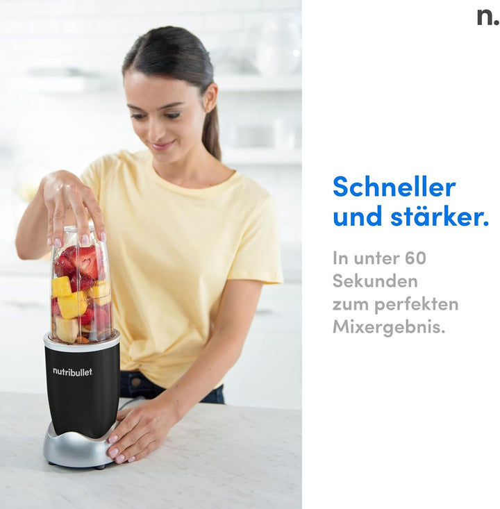 nutribullet Pro, 900 Watt Leistung, Einfach und schnell in der Anwendung, Kompakt, Leicht zu reinige