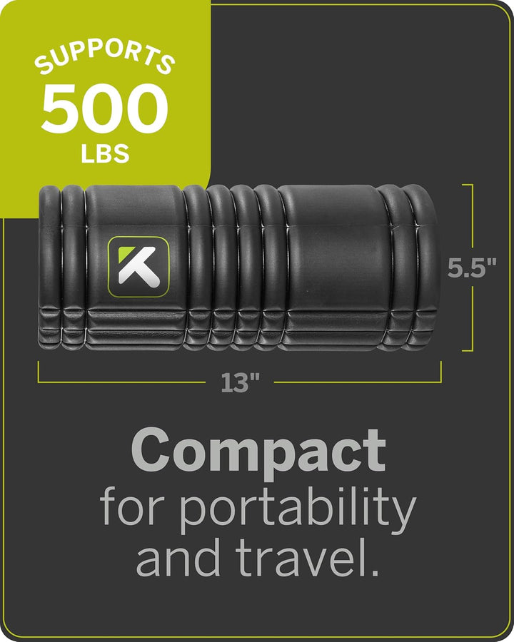 Trigger Point Foamroller Grid - Mit kostenlosen Online-Videos, 33x14 cm, Schwarz, 15920 Trigger Poin