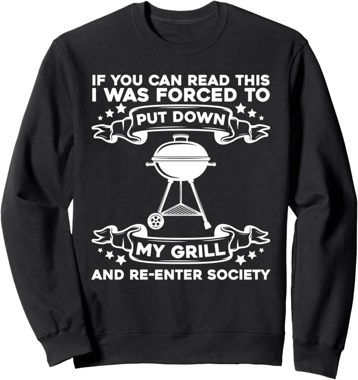 Grillen Grillkönig Grillmeister - BBQ Grillen Sweatshirt