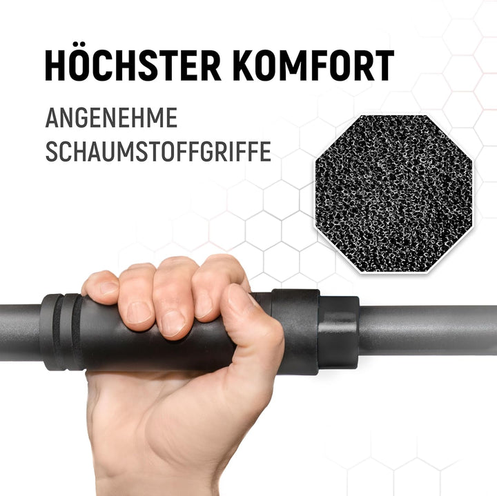 NEOLYMP Türreck Klimmzugstange ohne Schrauben mit Pull Up Bar E-Book - Verstellbare Klimmzugstange v
