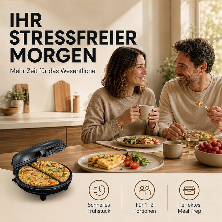 MELISSA 16250086 Omlett Maker Kontaktgrill-750 Watt Omeletts schnell, einfach und ohne Anhaften zube