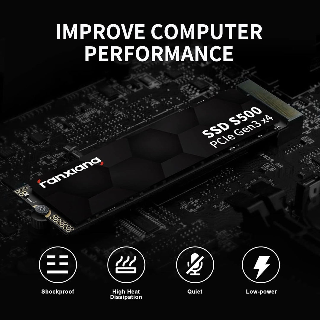 fanxiang M.2 SSD 1TB NVMe PCIe 3.0, Interne Festplatte mit Geschwindigkeit bis zu 2100MB/s, 3D NAND