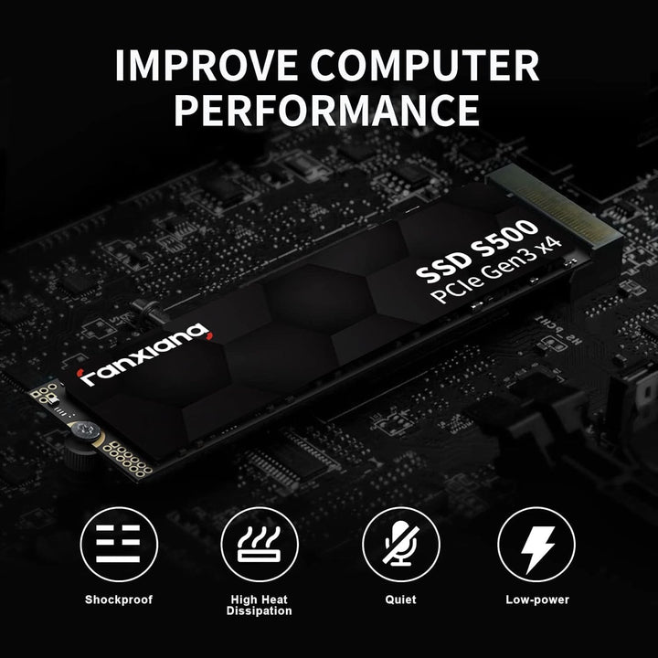 fanxiang M.2 SSD 1TB NVMe PCIe 3.0, Interne Festplatte mit Geschwindigkeit bis zu 2100MB/s, 3D NAND