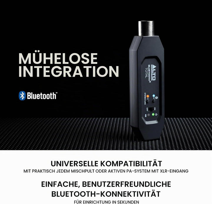 Alto Professional Bluetooth Total 2 - Wiederaufladbarer Bluetooth-Empfänger mit XLR-Verbindung für M