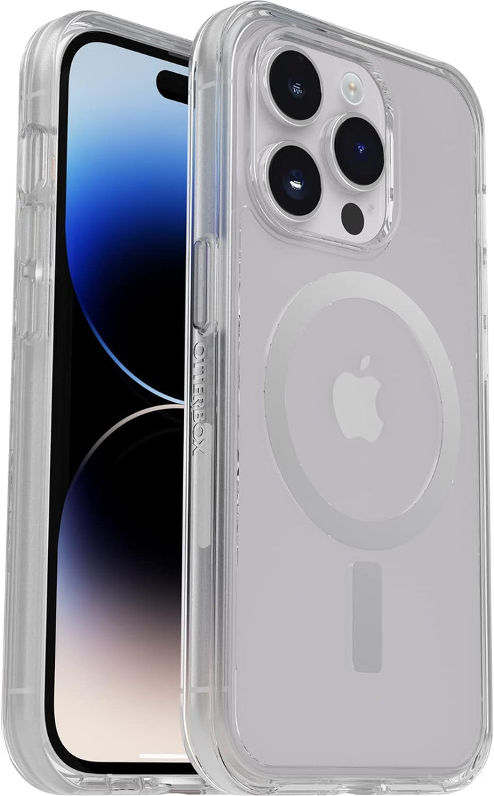 OtterBox Symmetry+ transparente Hülle für iPhone 14 Profür MagSafe, stossfest, sturzsicher, schützen