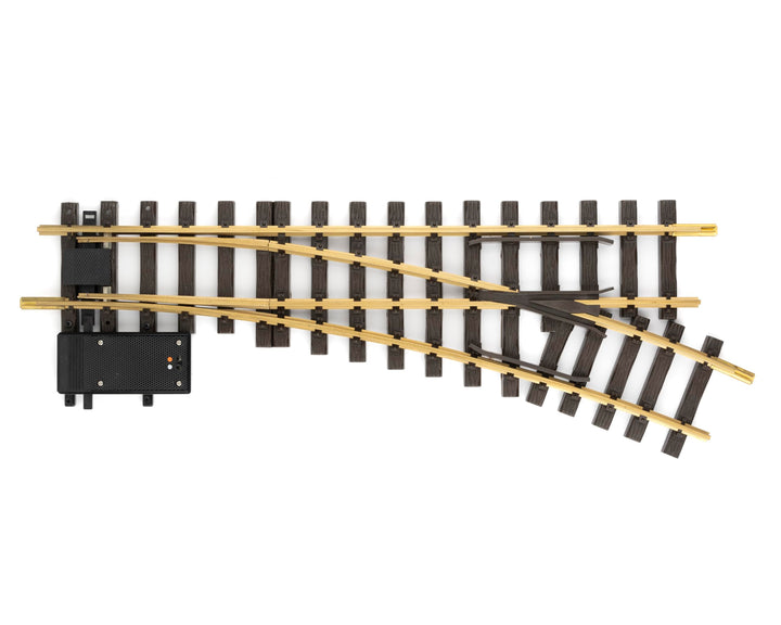 LGB 16050 - Elektrische Weiche rechts Radius 22,5°, Gartenbahn, Spur G