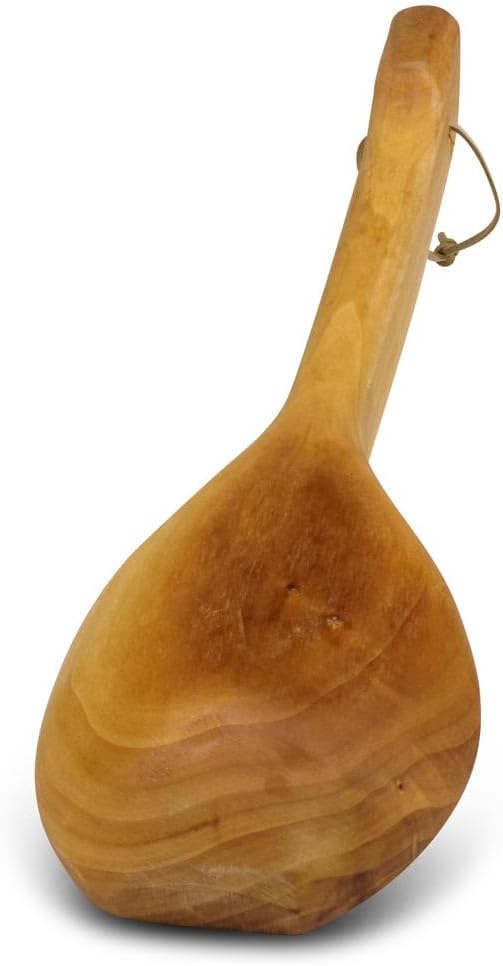 Sauna-Kelle aus dunklem Thermoholz - Traditionelle Aufgusskelle aus wärmebehandelter Erle - 40 cm Sa