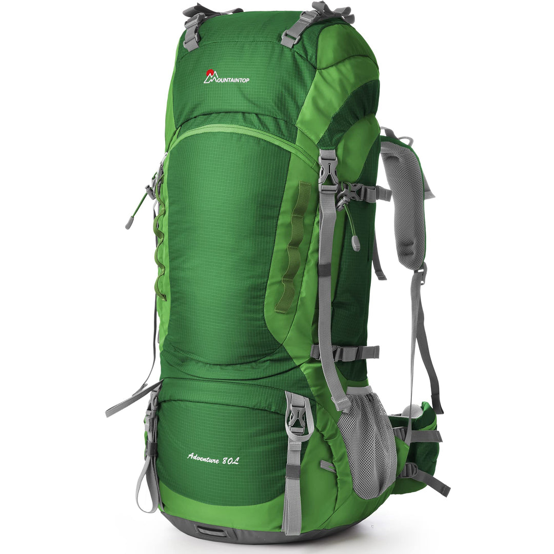 MOUNTAINTOP Trekkingrucksack 80L Wanderrucksack Herren Damen Reiserucksack Grosser Rucksack mit Rege