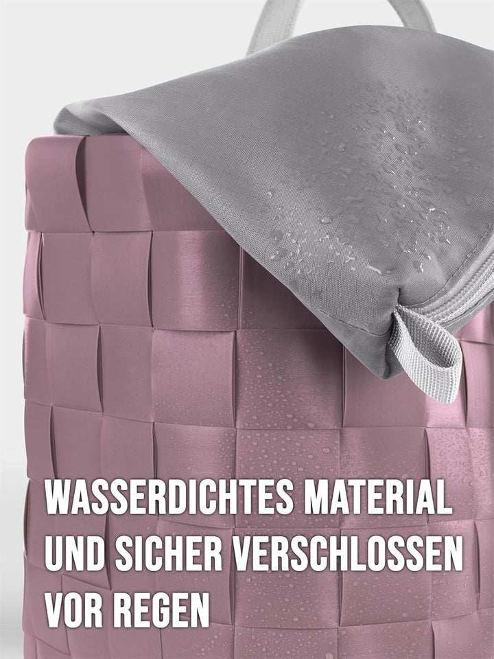 normani Grosser Einkaufskorb 25 L Shopper Einkaufstasche Strandtasche mit langen Henkel Farbe Dusty