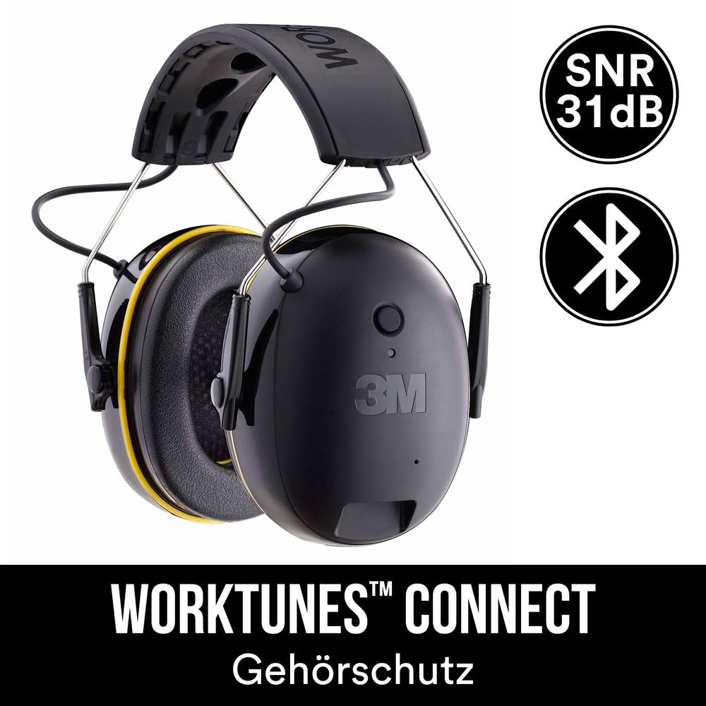 3M WorkTunes Connect 90543EC1, Kabelloser Gehörschutz mit Bluetooth®-Technologie Virtua AP Schutzbri