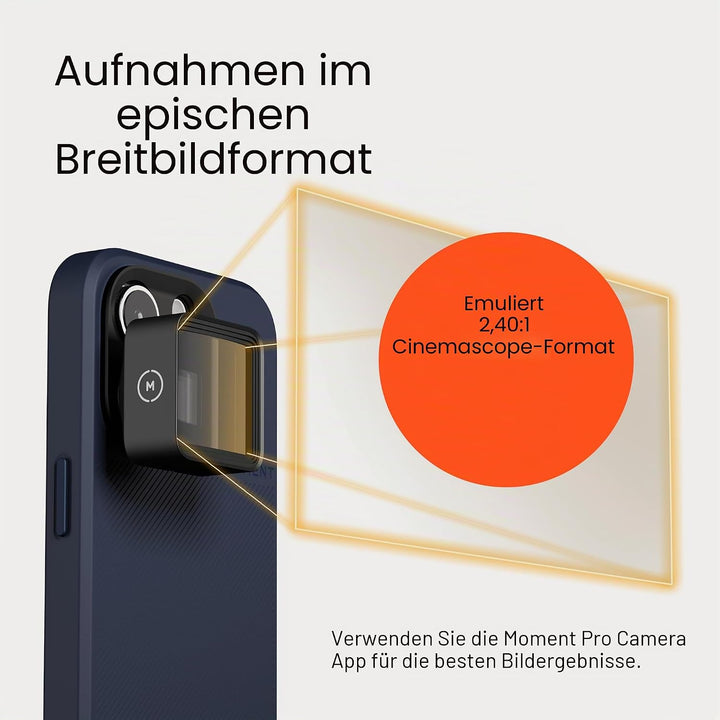 Moment 1.33x Anamorphic Mobile Lens | anamorphotisches Objektiv für Smartphone-Kamera | Kompatibel m