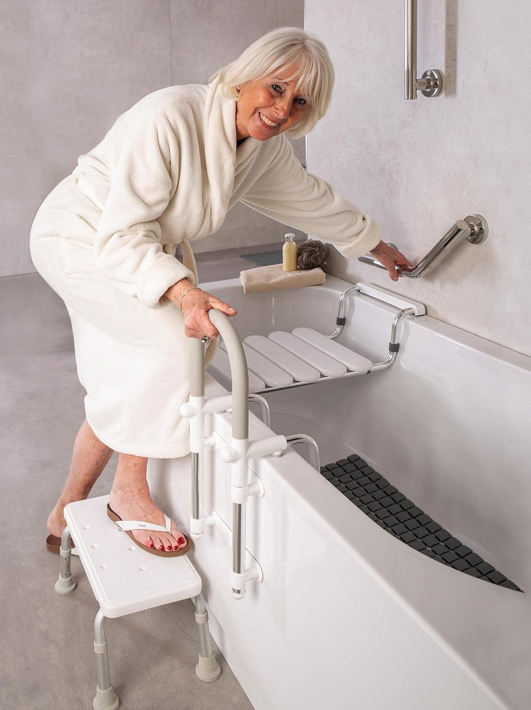 RIDDER A0102601 Badschemel, Schemel, Tritt Sam, weiss Badschemel Weiss, Badschemel Weiss