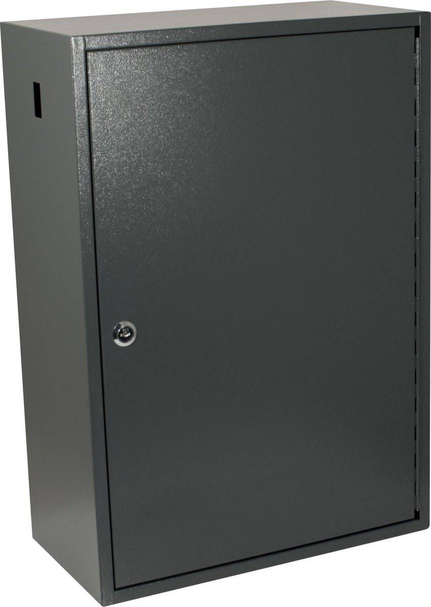 Pavo 8047239 Deluxe Schlüssel-Kasten/Schrank/Tresor, 300 Haken mit seitlichem Schlüsseleinwurf, dunk