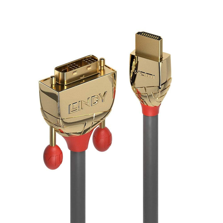 LINDY HDMI/DVI Anschlusskabel 0.50m 36193 Grau [1x HDMI-Stecker - 1x DVI-Stecker 18+1pol.] 0.5m, 0.5