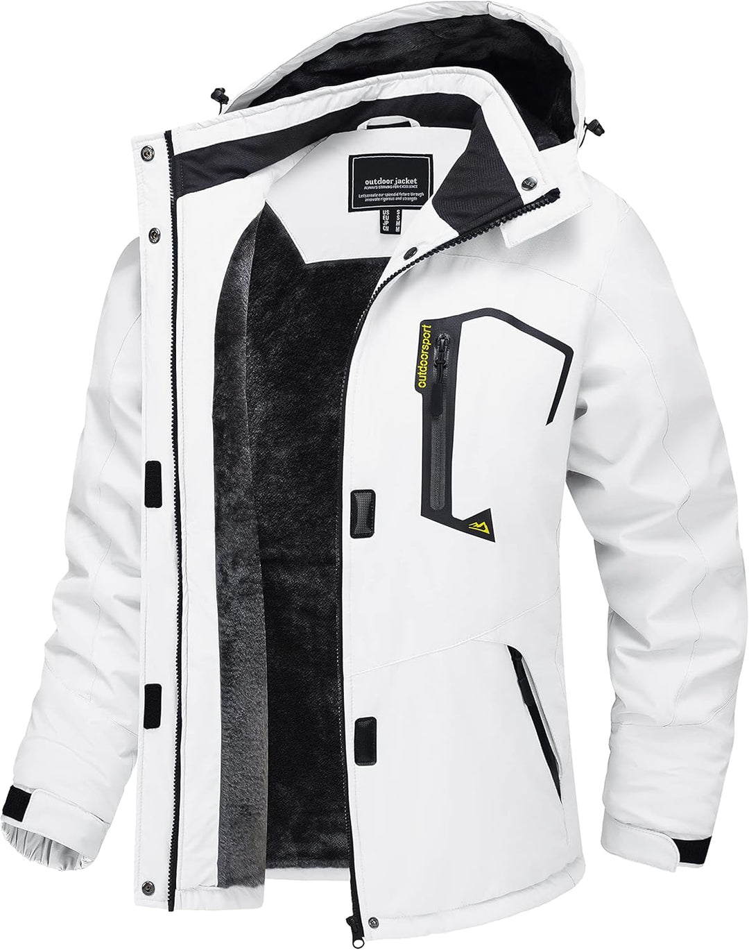 TACVASEN Damen Übergangsjacke Warm Winterjacke Gefüttert Wanderjacke Ski Jacket mit Wasserdichtem Re