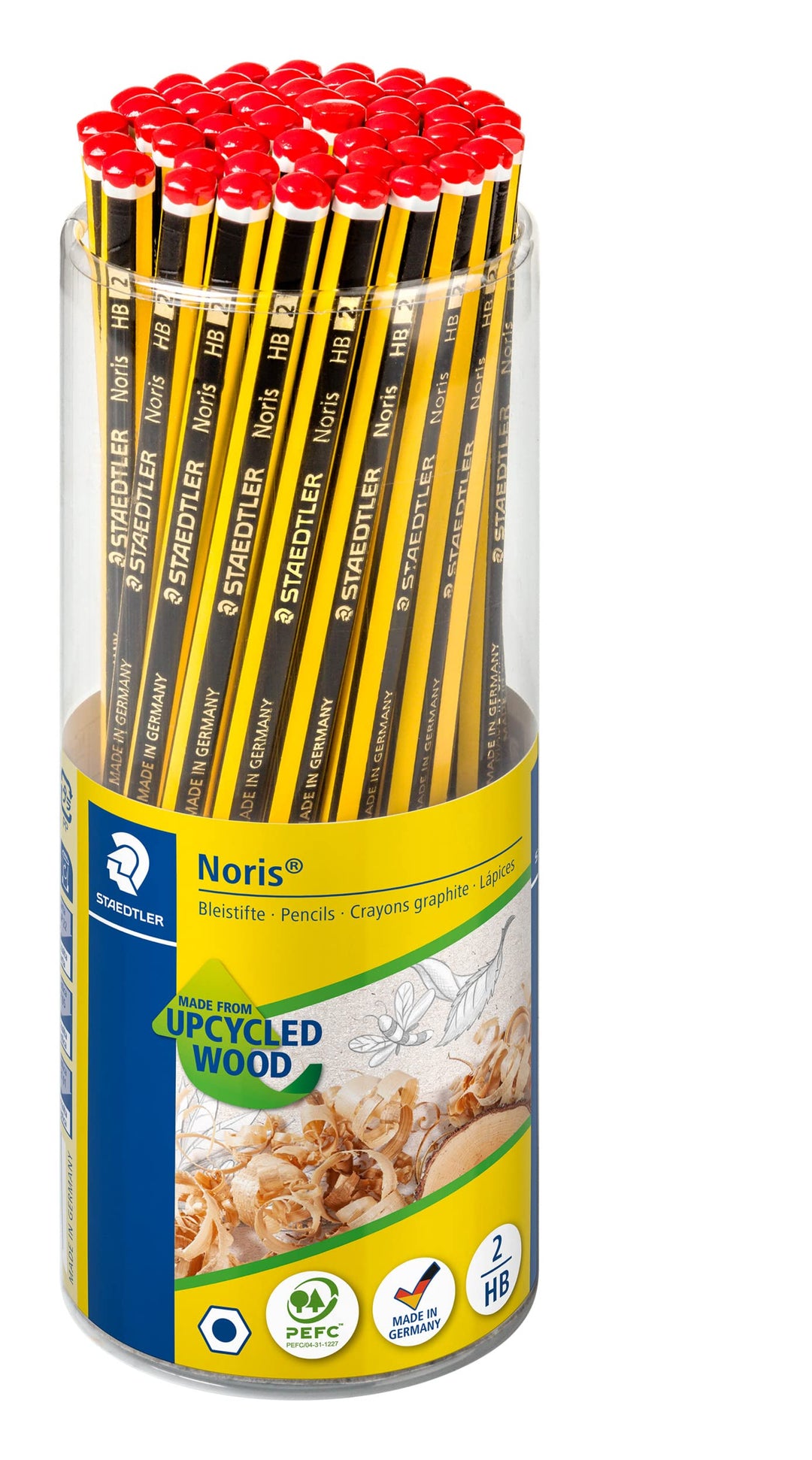 STAEDTLER Bleistift Noris 120, Made from Upcycled Wood, Rutschfeste Soft-Oberfläche, hohe Buchfestig
