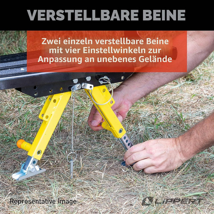 Lippert Solid Stance RV-Trittstabilisator-Set für 5. Räder, Reiseanhänger und Wohnmobile, Stabilisat
