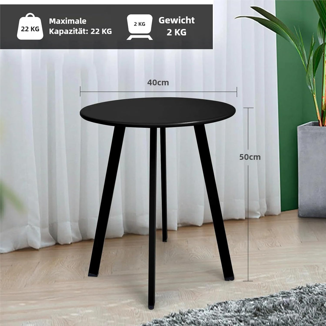 Outdoor Beistelltisch, Wetterbeständiger Patio Kleiner Beistelltisch Outdoor Indoor Runder Metall St