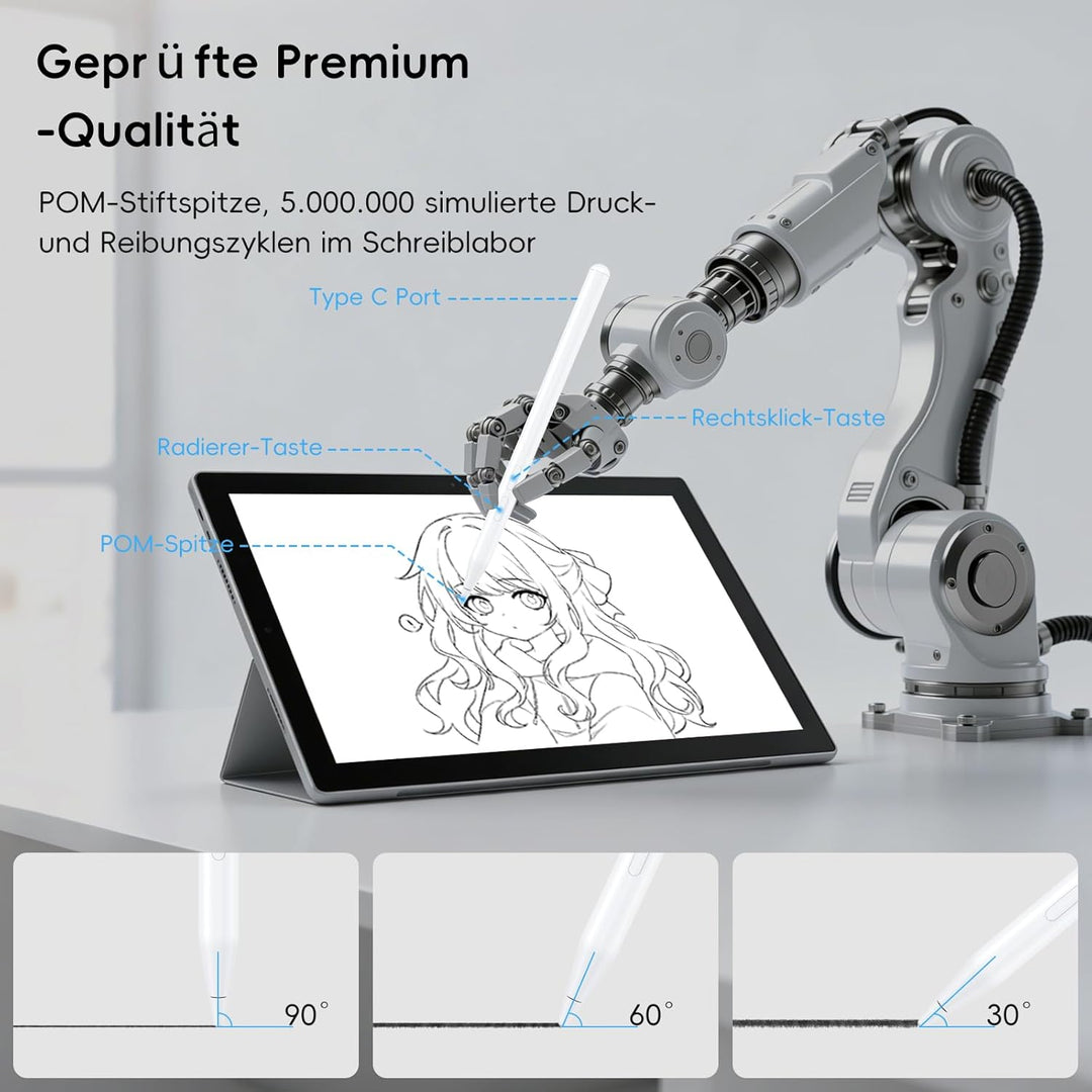 ANYQOO Eingabestift für Surface mit 4096 Druckstufen, Magnetischer Stift mit Handflächenerkennung, W