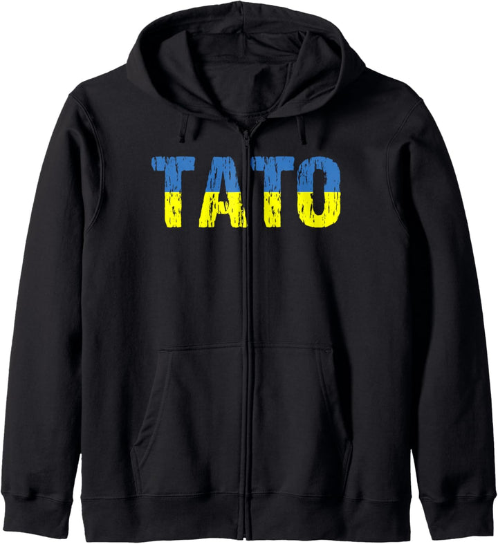 Ukrainian Tato Dad Ukraine Flag Distressed Kapuzenjacke