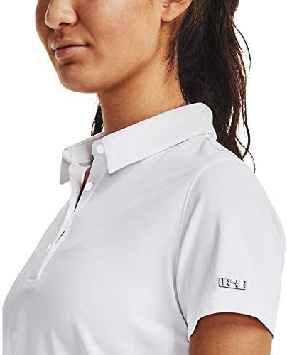 Under Armour Damen Zinger Short Sleeve Golf Polo Short-Sleeve Polos, White-metallic Silver