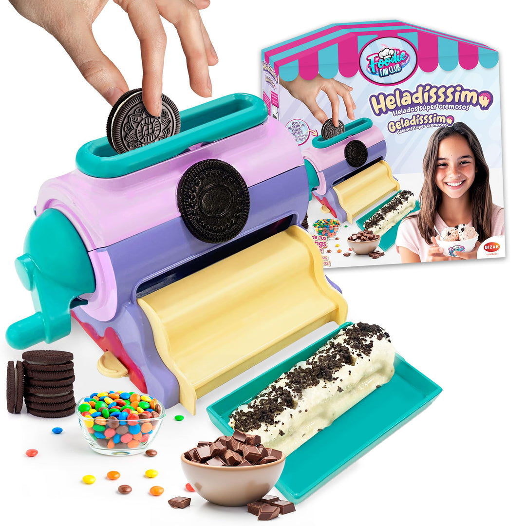 Heladisssimo 35005071 Eismaschine mit Topping-Reibeaufsatz für cremiges Eis, ohne Essen, Bizak (3500
