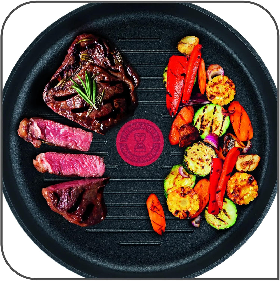 Poêle grill fonte d'aluminium Tefal Ingenio Eco Resist 26 cm Noir